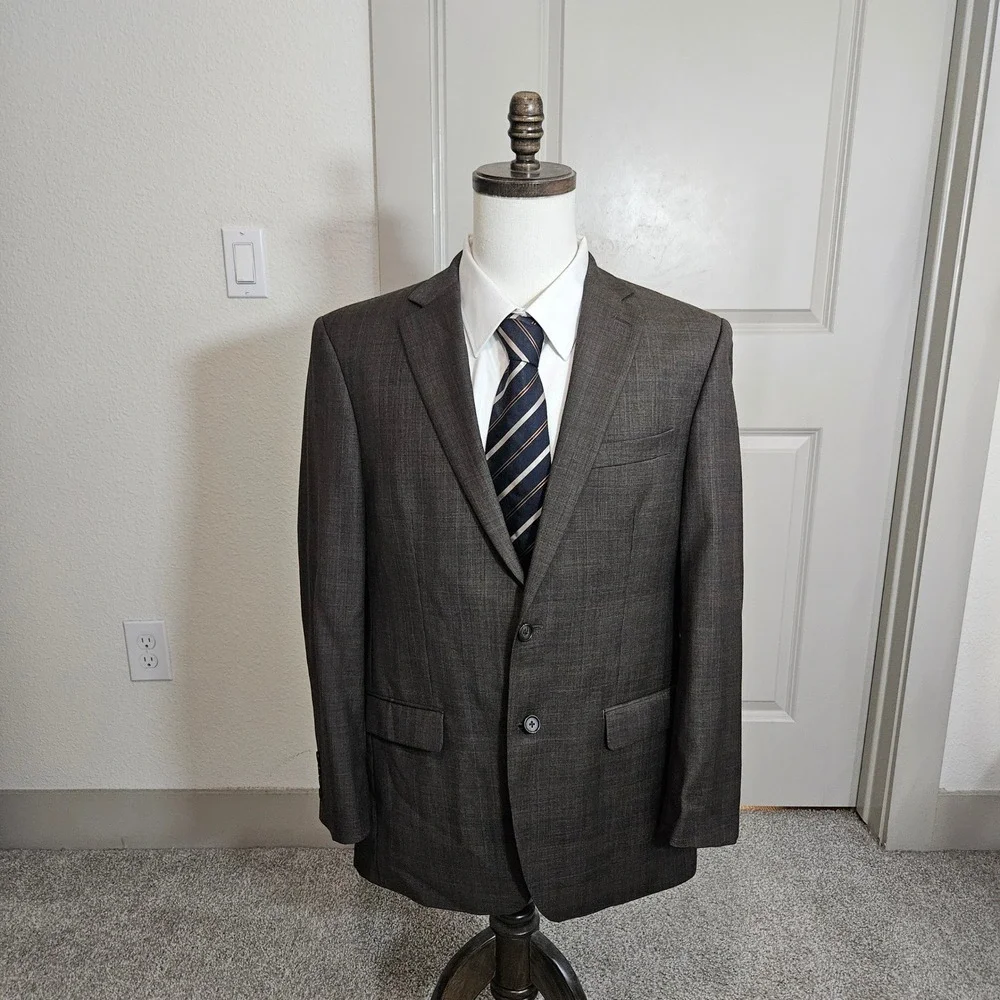 Lauren Ralph Lauren Mens 40R Brown 100% Wool 2 Button Blazer Sport Coat Jacket